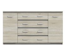 Commode Pamulang 12, couleur : Chêne de Sonoma - Dimensions : 91 x 162 x 40 cm (H x L x P)