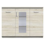 Vitrine Pamulang 03 | Chêne Sonoma | 91 x 122 x 40 cm | Design moderne et chaleureux