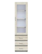 Vitrine Pamulang 01 | Chêne Sonoma | 200 x 52 x 40 cm | Rangement élégant et moderne