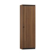 Armoire Mojokerto 21, Couleur : Noyer / Noir - Dimensions : 194 x 60 x 39 cm (H x L x P)