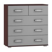 Commode Tabubil 03 | Wenge & Gris | 92 x 90 x 41 cm | 5 tiroirs modernes
