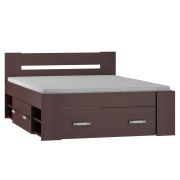 Lit simple / lit d'appoint Tabubil 13, couleur : wengé - Surface de couchage : 140 x 200 cm (l x L)