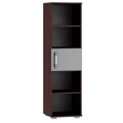 Étagère Tabubil 16 | Wenge & Gris | 145 x 41 x 41 cm | Style moderne et harmonieux