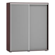 Armoire à portes coulissantes Tabubil 20 | Wenge / Gris | 145 x 120 x 41 cm | Finition premium