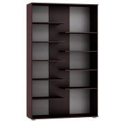Bibliothèque Tabubil 21 | Finition wengé | 200 x 120 x 41 cm | Rangement moderne et élégant