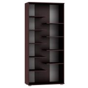 Étagère Tabubil 29, Couleur : Wenge - Dimensions : 200 x 90 x 41 cm (H x L x P)