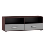 Meuble TV Tabubil 09 | Wenge / Gris | 48 x 135 x 48 cm | Design moderne, pratique et spacieux