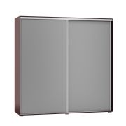 Armoire à portes coulissantes Tabubil 32 | Wenge & Gris | 200 x 200 x 60 cm | Design moderne