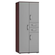 Armoire Tabubil 30 | Wenge / Gris | 200 x 80 x 60 cm | Design moderne et rangement optimisé