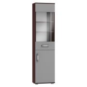 Vitrine Tabubil 23 | Wenge et gris | 200 x 50 x 41 cm | Design moderne et espace de rangement