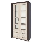 Vitrine Aitape 36 | Sonoma chêne foncé / clair | 188 x 100 x 40 cm | Design moderne et spacieux