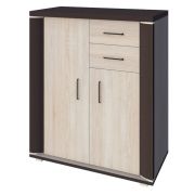Commode Aitape 50 | Sonoma chêne foncé & clair | 105 x 90 x 40 cm | Design moderne et chaleureux