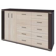 Commode Aitape 48 | Sonoma chêne foncé/clair | 105 x 170 x 40 cm | Rangement spacieux et design moderne