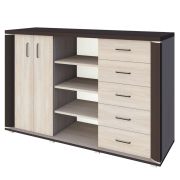 Commode Aitape 41, couleur : chêne Sonoma foncé / chêne Sonoma clair - Dimensions : 105 x 170 x 40 cm (H x L x P)