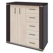 Commode Aitape 40 | Chêne Sonoma foncé / clair | 105 x 100 x 40 cm | Design moderne