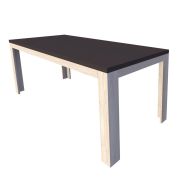 Table à manger extensible Aitape 22 | Sonoma chêne foncé & clair | 160-200 x 80 cm