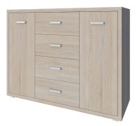 Commode Kerowagi 12 | Finition chêne Sonoma | 105 x 140 x 41 cm | Style moderne et chaleureux