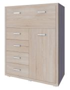 Commode Kerowagi 23 | Sonoma chêne | 125 x 100 x 41 cm | Rangement spacieux et design moderne