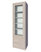 Vitrine Kerowagi 05 | Sonoma chêne | 200 x 60 x 41 cm | Vitrine moderne à grande capacité
