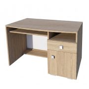 Bureau Rabaul 32 | Sonoma chêne | 76 x 120 x 60 cm | Fonctionnel avec tiroir et espace clavier