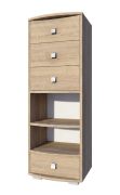 Étagère Rabaul 13 | Finition chêne Sonoma | 138 x 49 x 40 cm | Design moderne et robuste