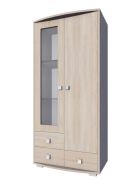 Vitrine Rabaul 36 | Chêne Sonoma | 167 x 80 x 40 cm | Style moderne et chaleureux