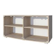 Meuble TV bas Rabaul 11 | Sonoma chêne | 47 x 155 x 43 cm | Design moderne et espace de rangement