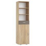 Armoire Ciomas 29 | Sonoma chêne & gris | 190 x 50 x 40 cm | Rangement compact et moderne