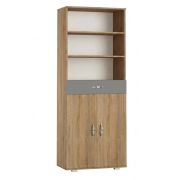 Armoire Ciomas 25 | Sonoma chêne & gris | 190 x 74 x 40 cm | Design moderne et pratique