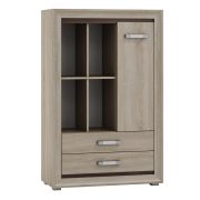 Commode Kundiawa 13, couleur : chêne Sonoma clair / chêne Sonoma foncé - Dimensions : 140 x 90 x 40 cm (H x L x P)
