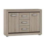 Commode Kundiawa 04 | Sonoma chêne clair & foncé | 86 x 120 x 40 cm | Design moderne