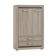 Commode Kundiawa 08, couleur : chêne Sonoma clair / chêne Sonoma foncé - Dimensions : 140 x 90 x 40 cm (H x L x P)