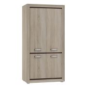 Armoire penderie Kundiawa 32 | 4 portes | Sonoma chêne clair/foncé | 200 x 100 x 58 cm | Rangement optimal