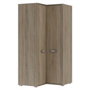 Armoire à portes battantes / armoire d'angle Kundiawa 38, couleur : chêne Sonoma clair - Dimensions : 200 x 100 x 100 cm (H x L x P)