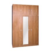 Armoire à portes coulissantes Sepatan 12 | 240 x 150 x 58 cm | Finition érable | Grand rangement