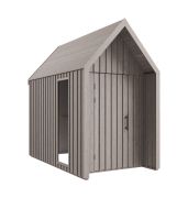 Remise à outils / Abri de jardin | 1 fenêtre en verre de sécurité | Dimensions extérieures : 162,4 x 285,7 cm | Gris-beige | Surface au sol : 4,64 m² | Malmö 14 | Toit à deux versants