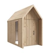 Abri de jardin avec  fenêtre en verre de sécurité | Nature | Surface au sol : 4,50 m² | Style scandinave | Malmö 26 | Bois d'épicéa | Dimensions extérieures : 162,4 x 207,7 cm