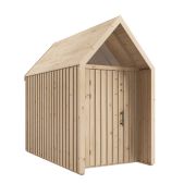Remise à outils / Abri de jardin | Fenêtre triangulaire | Nature | Surface au sol : 4,50 m² | Dimensions extérieures : 162,4 x 207,7 cm | Style scandinave | Malmö 28 | Toit à deux versants