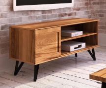 Meuble TV Masterton 19 en bois massif de hêtre cœur huilé | 61 x 136 x 45 cm | Design exclusif