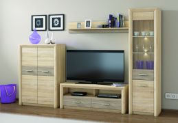 Salon complet - Set I Mesquite, 4 pièces, couleur : chêne clair de Sonoma / chêne truffier de Sonoma