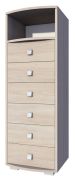 Commode Rabaul 14 | Sonoma chêne | 138 x 49 x 40 cm | 6 tiroirs | Rangement moderne