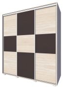 Armoire à portes coulissantes Rabaul 37 | Sonoma chêne clair & foncé | 210 x 160 x 60 cm
