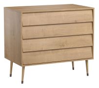 Commode Peetu 01, couleur : chêne - Dimensions : 90 x 100 x 56 cm (H x L x P)