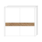 Cadre pour armoire à portes coulissantes / Penderie Faleasiu 08 et 09, Couleur : Blanc