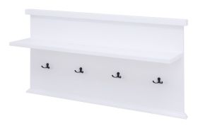 Porte manteau Rasina 32, couleur : blanc - Dimensions : 51 x 100 x 27 cm (h x l x p)