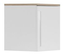 Rehausse pour armoire à portes battantes/ Penderie Burgos 02, Couleur : Chêne / Blanc - 45 x 40 x 38 cm (h x l x p)