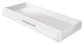 Tiroir pour lit double Cerdanyola, Couleur : Chêne / Blanc - Dimensions : 19 x 120 x 78 cm (H x L x P)