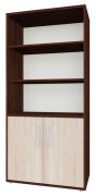 Bibliothèque Curug 18 | Noyer / Orme | 188 x 90 x 34 cm | Design moderne