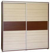 Armoire portes coulissantes Cikupa 52 | Noyer / Orme | 210 x 190 x 60 cm | Grand espace de rangement