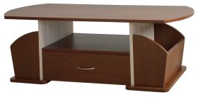 Table basse Cikupa 02 | Noyer & Orme | 120 x 60 x 44 cm | Design moderne & pratique